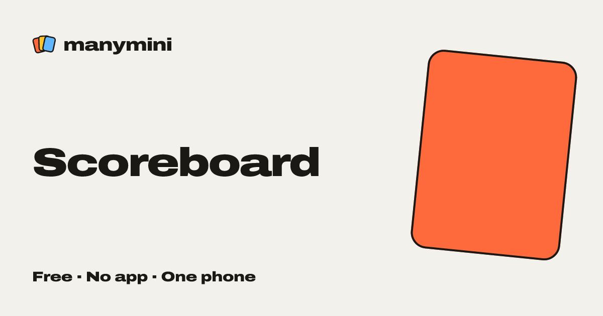 Scoreboard: Free Online Score Keeper for Any Game | ManyMini