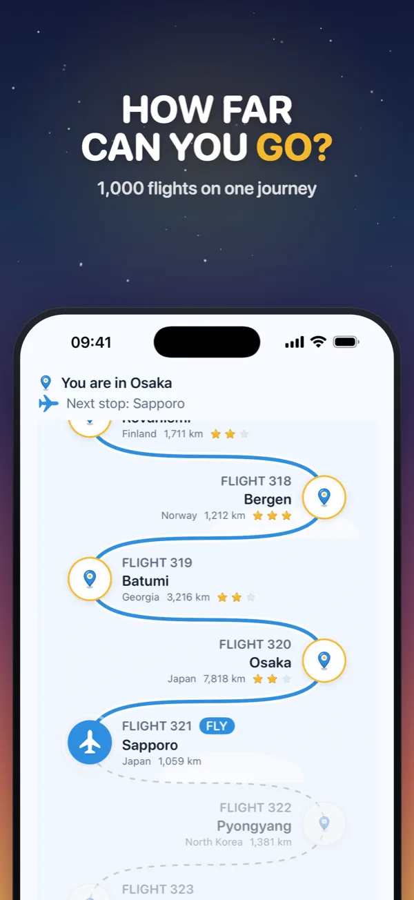 How far can you go? 1,000 flights on one journey